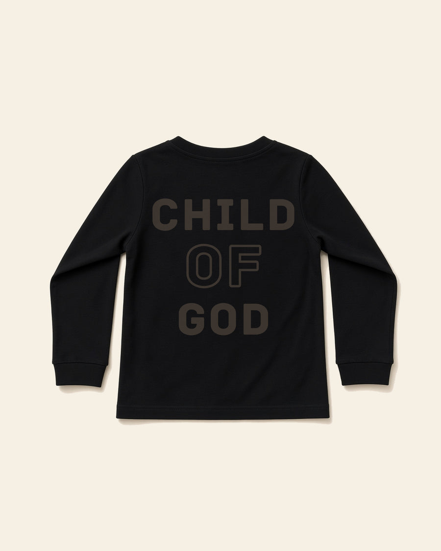 Child of God - Toddler Long Sleeve Tee, black, back
