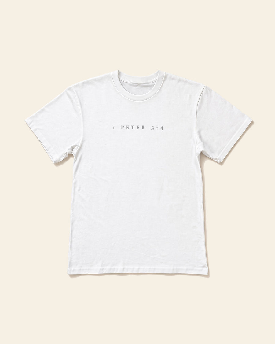 Crown of Glory - Adult Heavyweight Cotton Tee, white, front