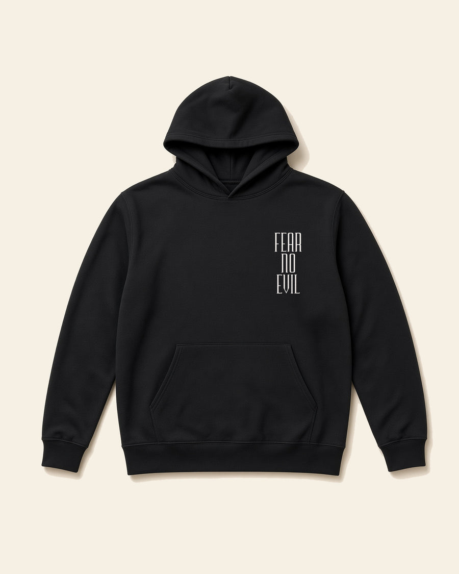 Fear No Evil - Adult Fleece Hoodie, black, front