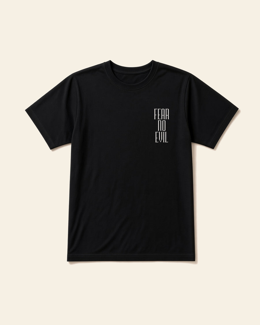 Fear No Evil - Adult Everyday Cotton Tee, black, front
