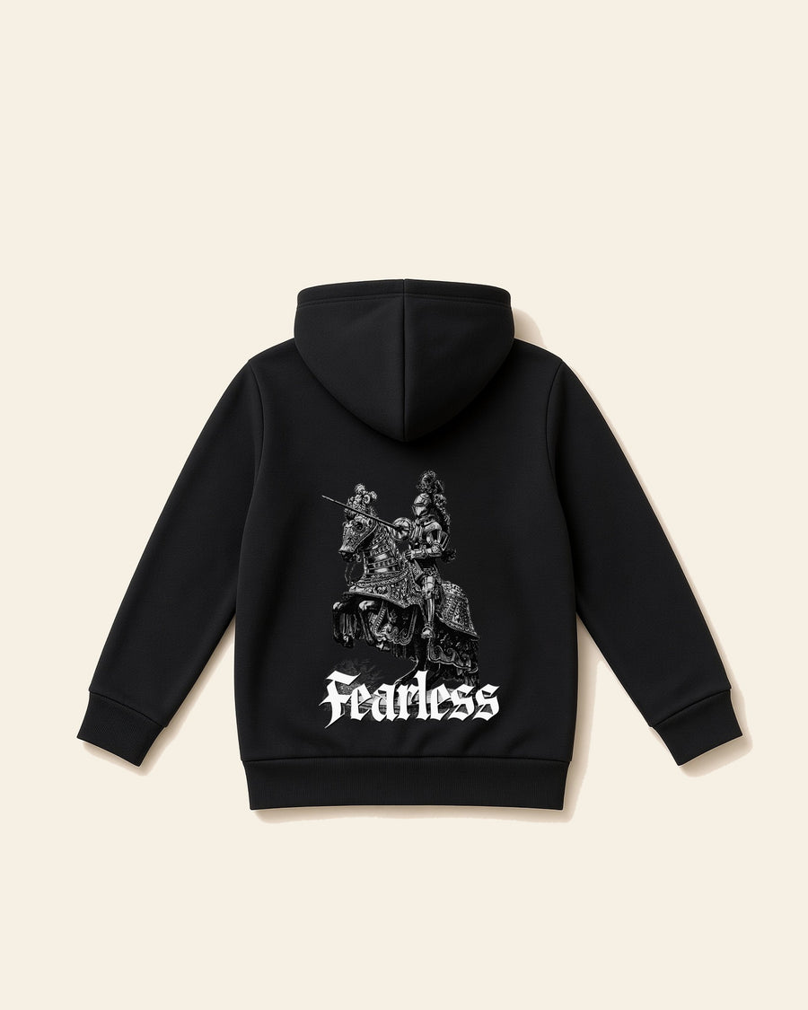 Fearless - Toddler Fleece Hoodie, black, back