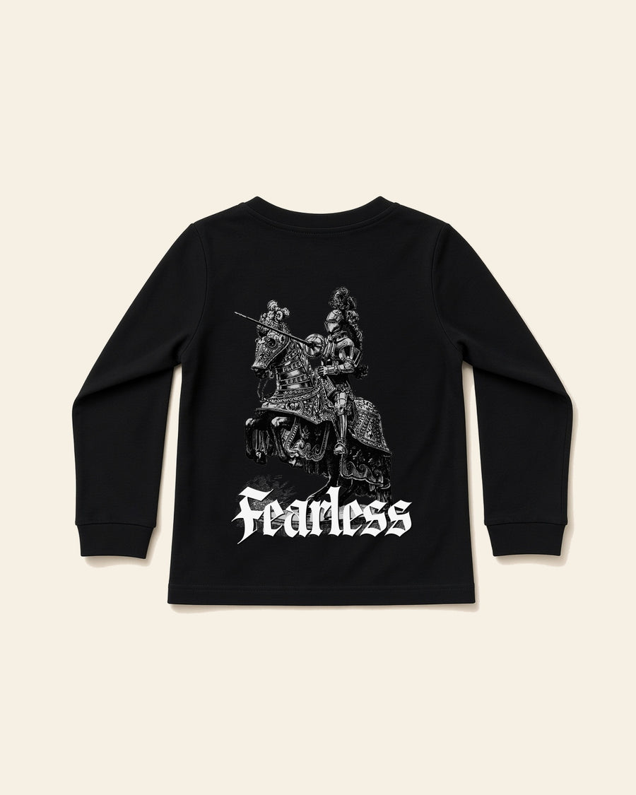 Fearless - Toddler Long Sleeve Tee, black, back