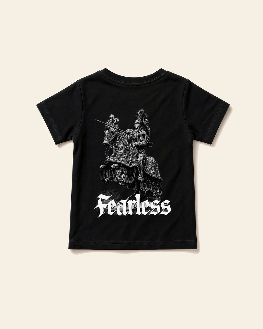 Fearless - Toddler Organic Cotton Tee, black, back