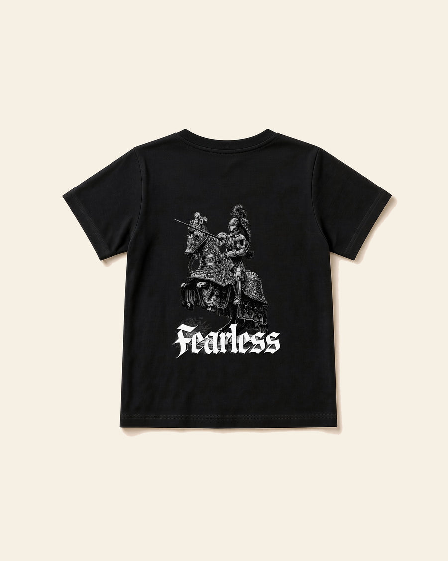 Fearless - Youth Everyday Cotton Tee, black, back