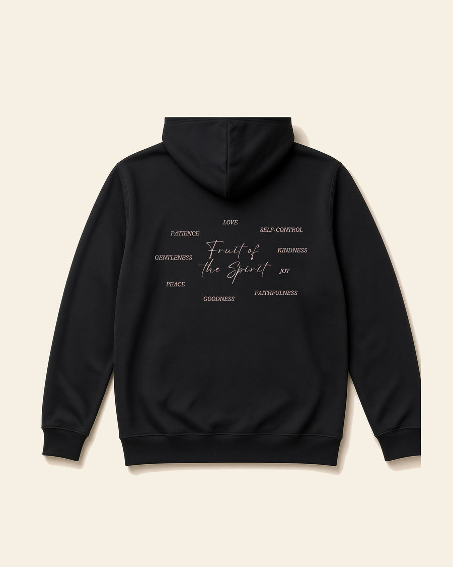 Fruit of the Spirit - Adult Fleece Hoodie, black, back