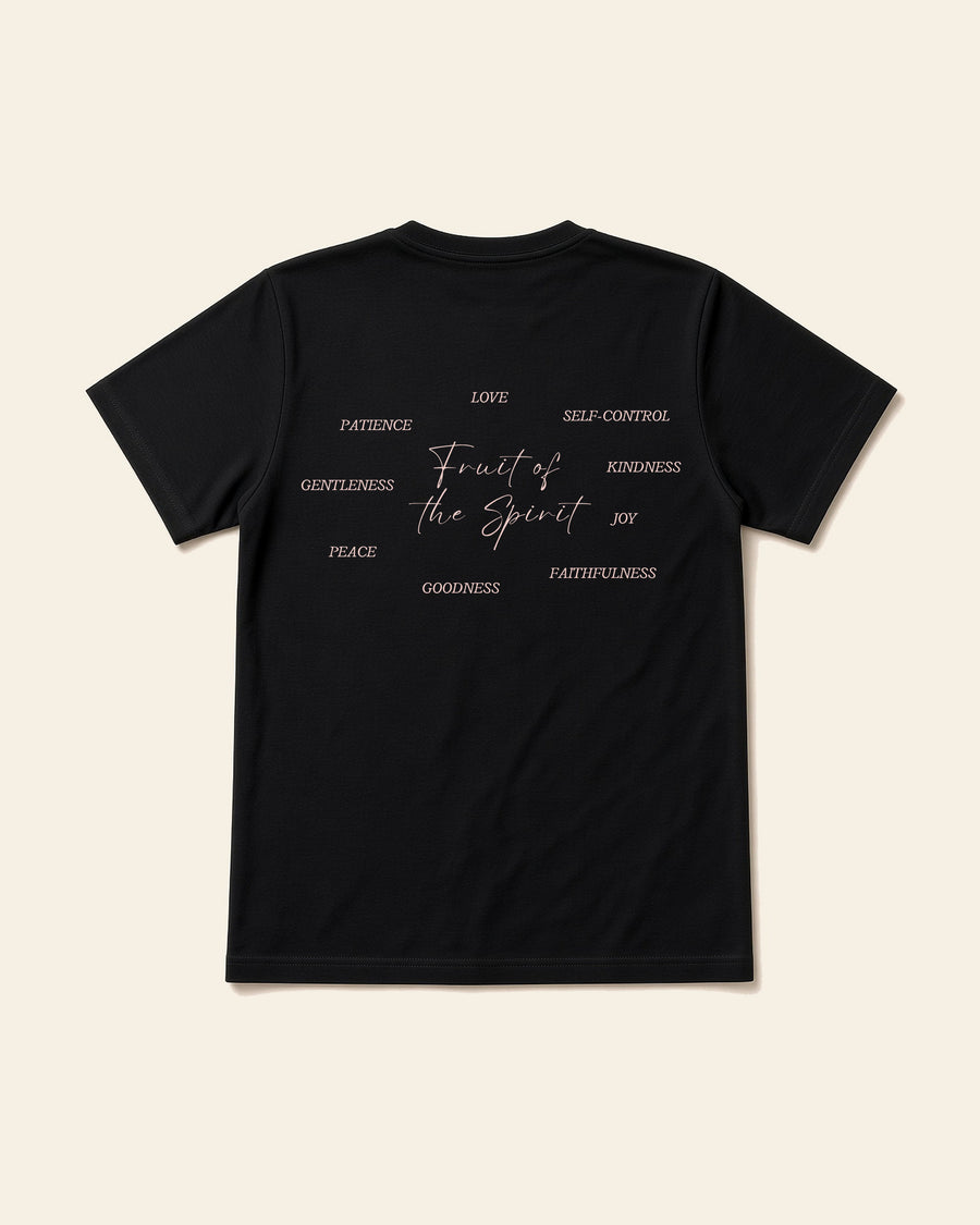 Fruit of the Spirit - Adult Organic Bamboo Tee, black, back