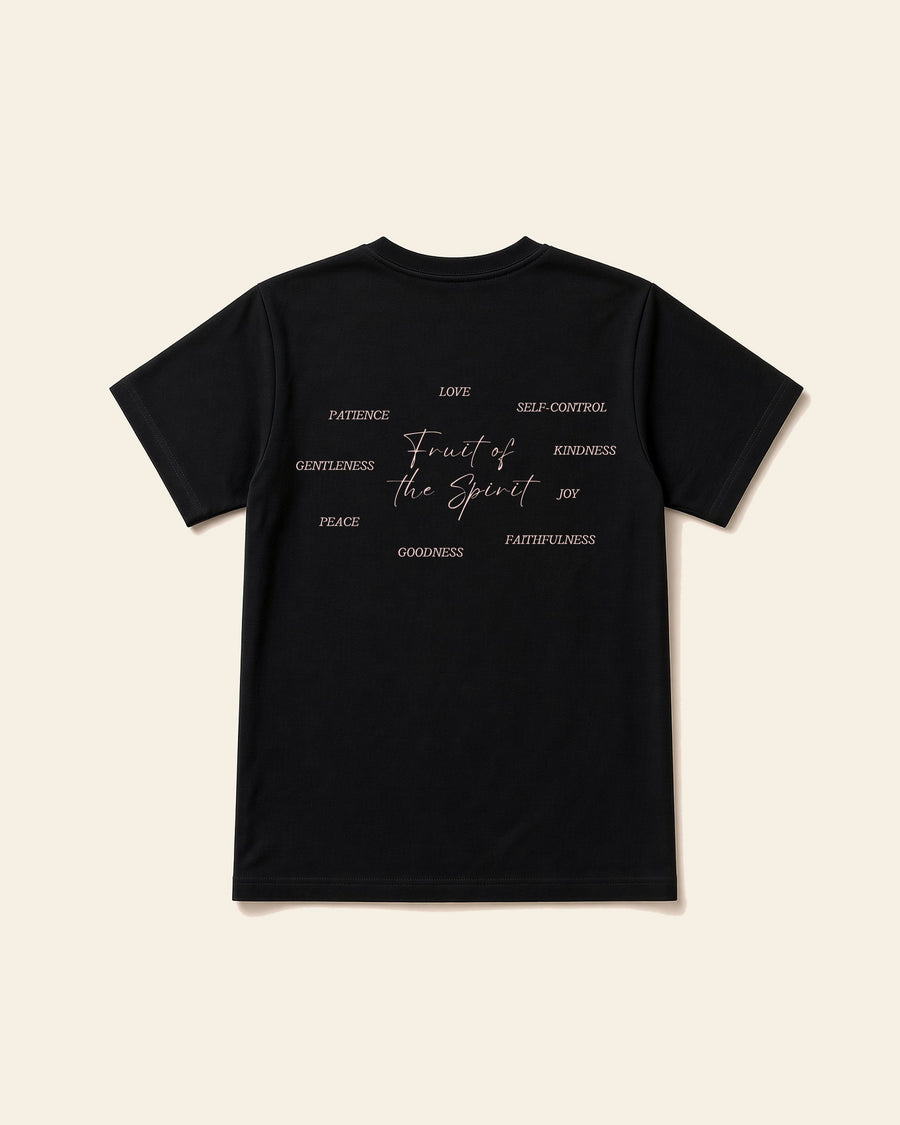 Fruit of the Spirit - Adult Everyday Cotton Tee, black, back