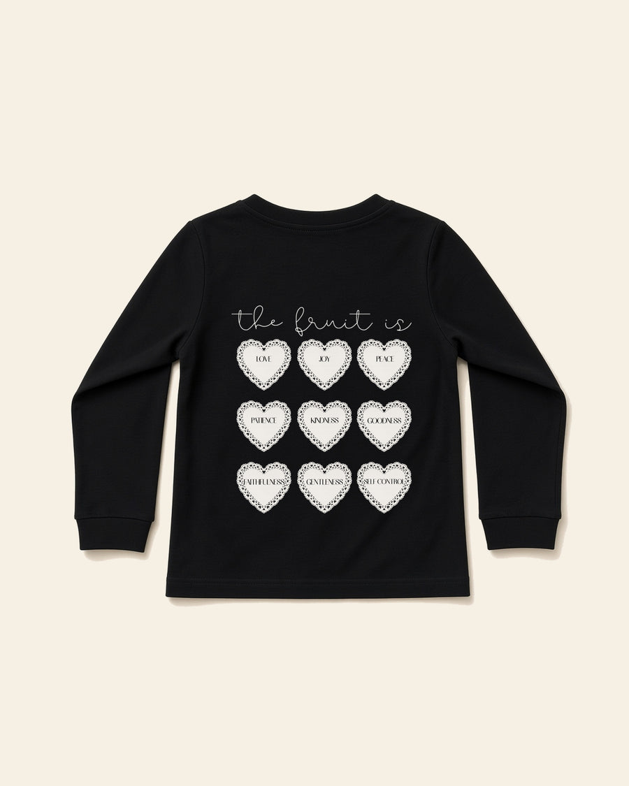 Fruit of the Spirit - Toddler Long Sleeve Tee, black, back