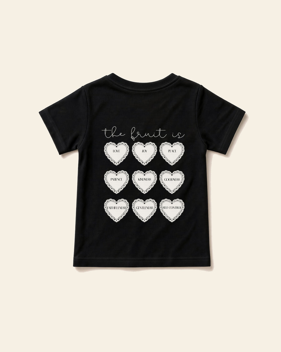 Fruit of the Spirit - Toddler Organic Cotton Tee, black, back