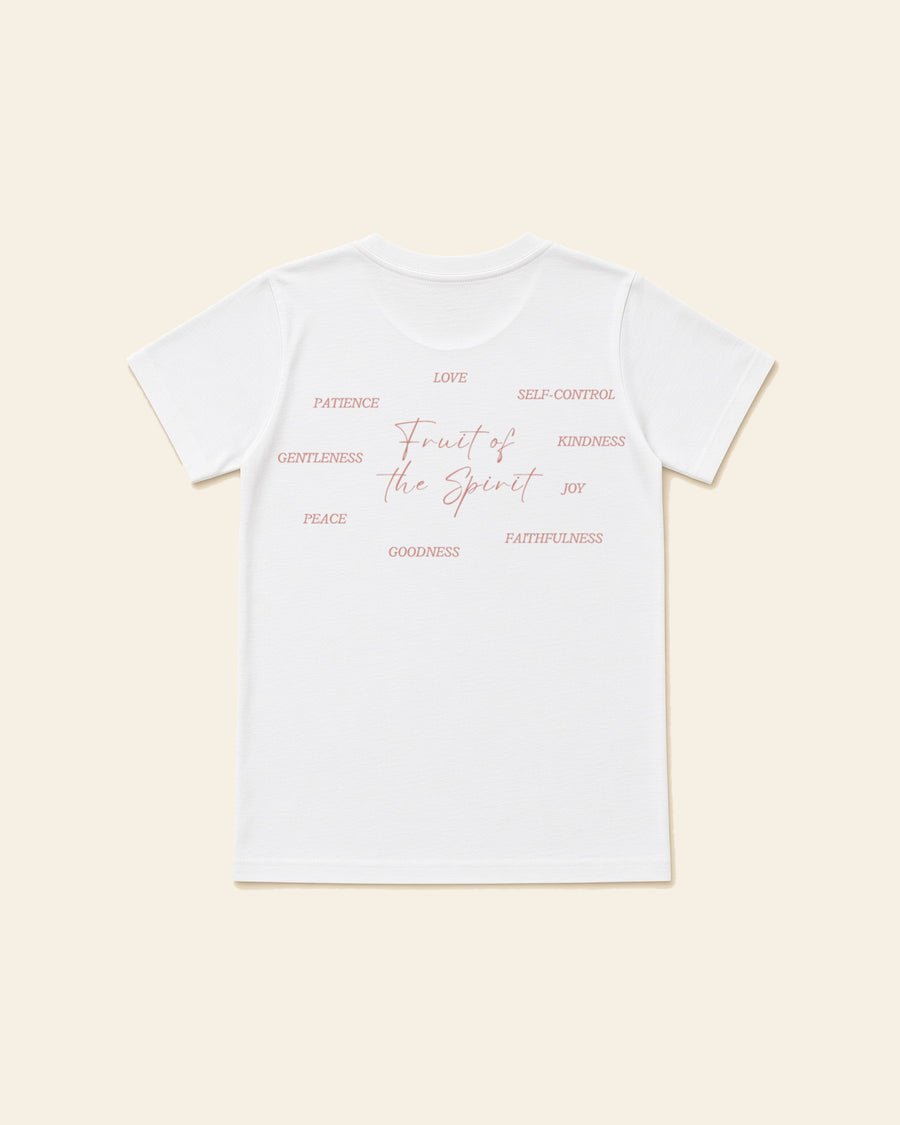 Fruit of the Spirit - Youth Classic Cotton Tee, white, back