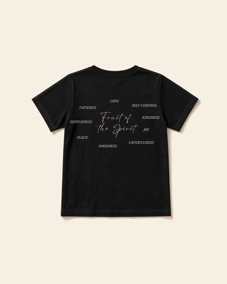 Fruit of the Spirit - Youth Everyday Cotton Tee, black, back