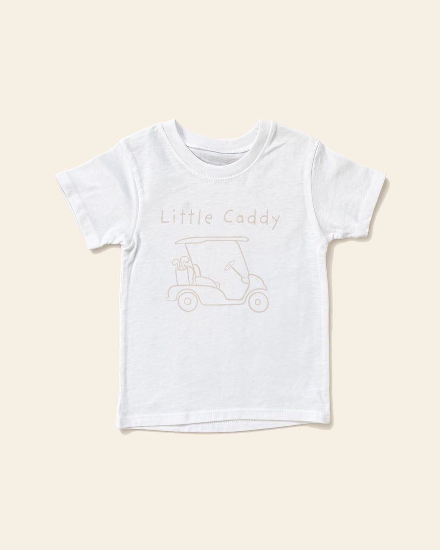Little Caddy - Baby Organic Cotton Tee, white, front