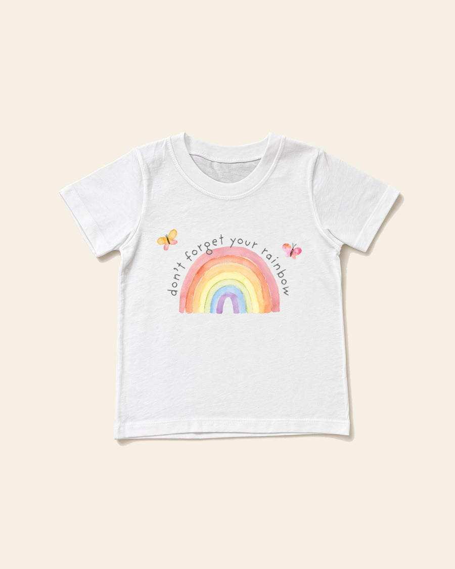 The Rainbow - Toddler Organic Cotton Tee, white, front