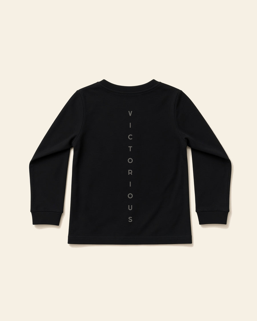 Victorious - Toddler Long Sleeve Tee, black, back
