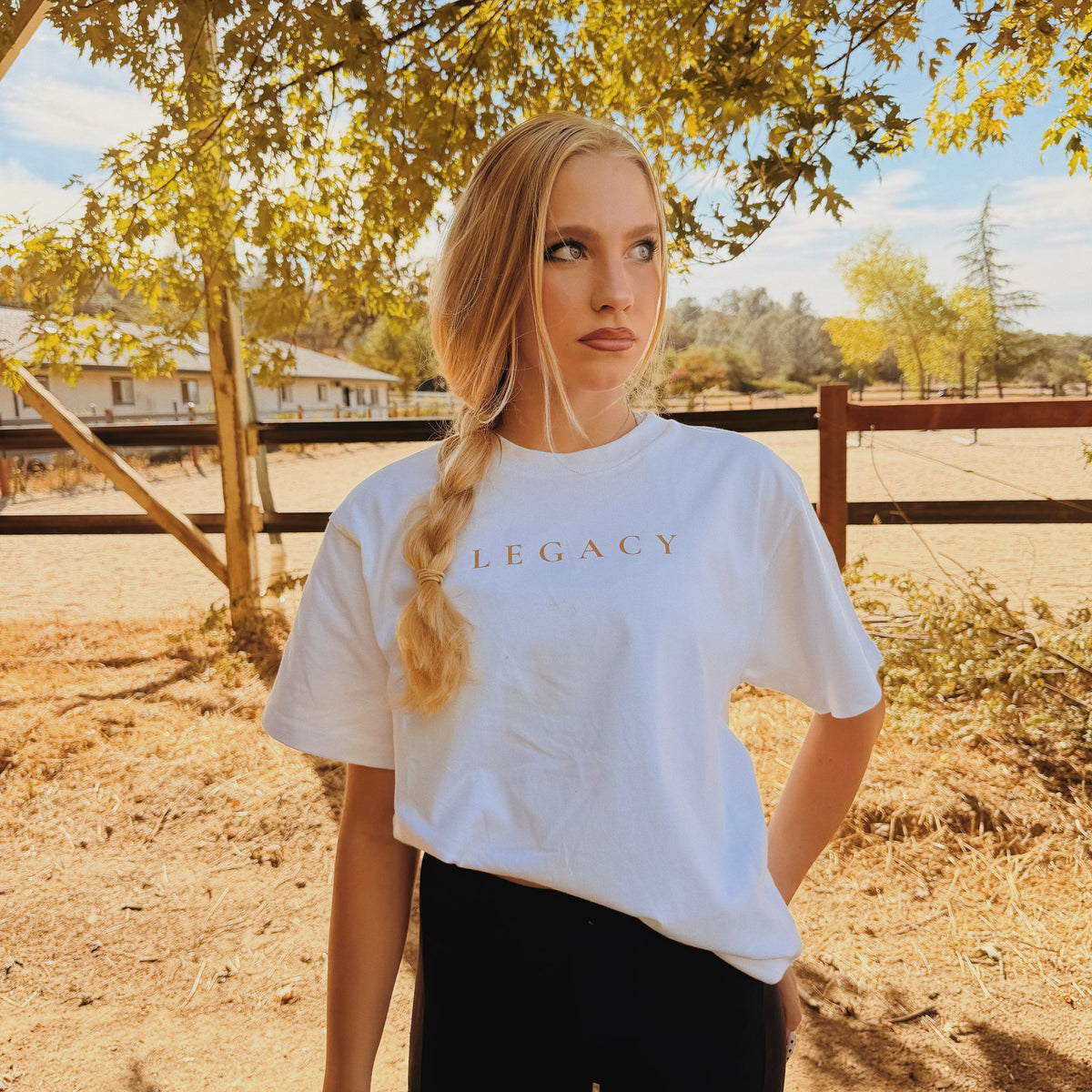 Legacy - Adult Everyday Cotton Tee, white, worn