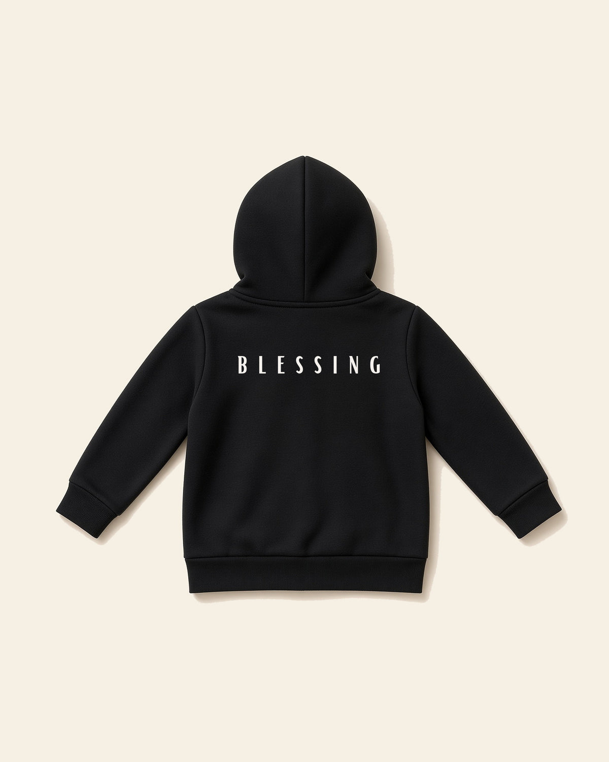 Blessings - Baby Fleece Zip Hoodie, black, back