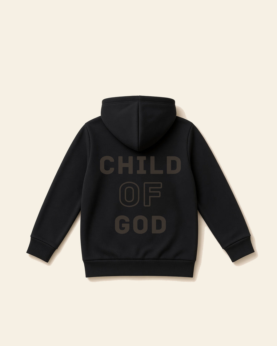 Child of God - Toddler Fleece Hoodie, black, back