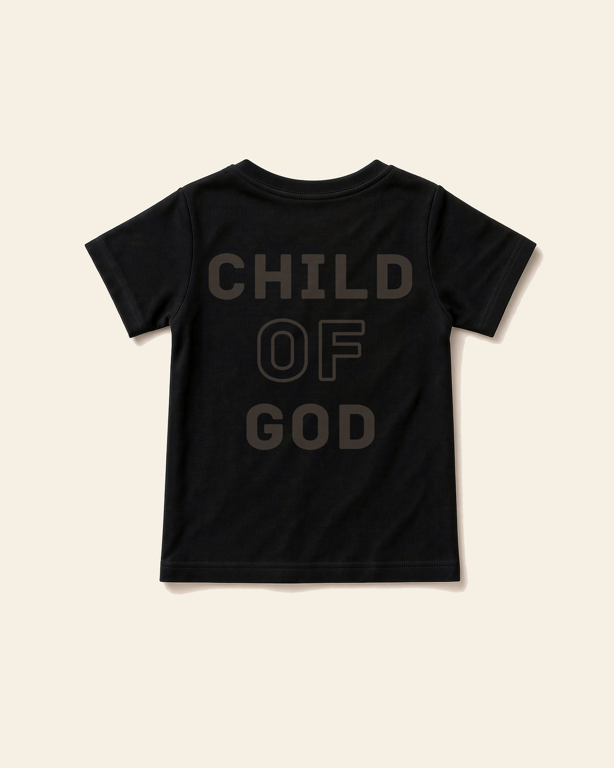 Child of God - Toddler Organic Cotton Tee, black, back
