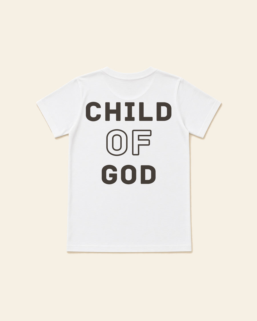 Child of God - Youth Classic Cotton Tee, white, back