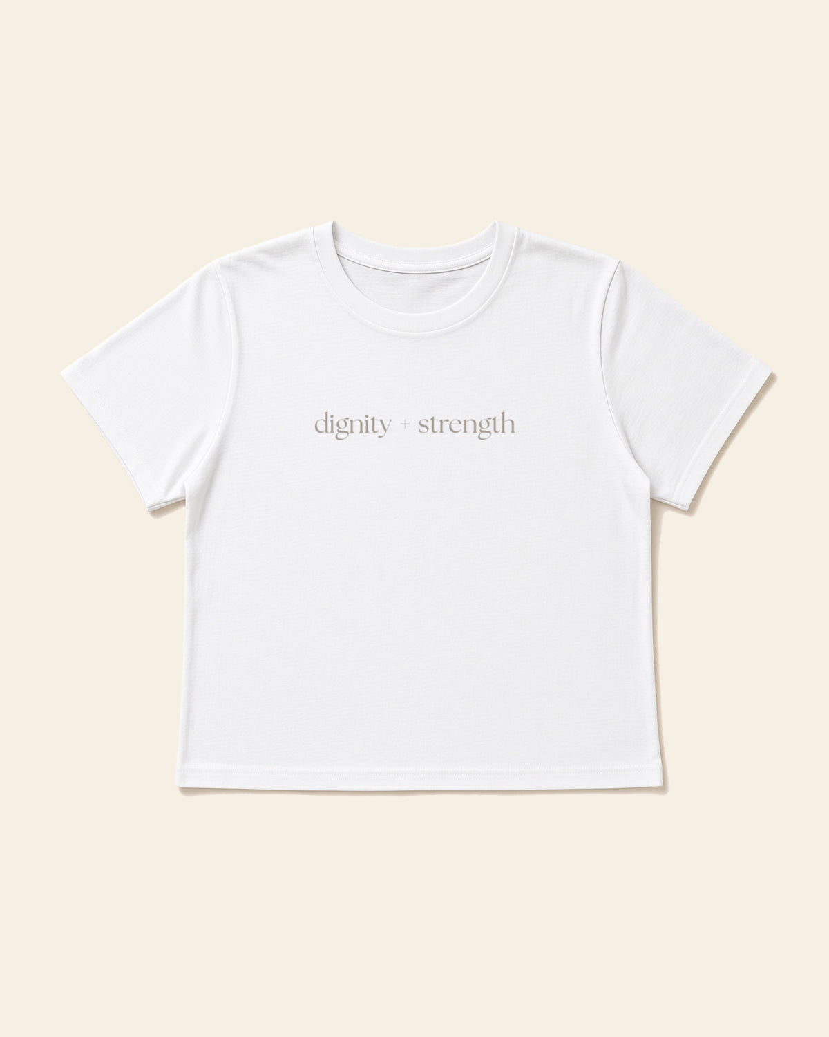Dignity and Strength - Women's Modern Fit Tee, white, front