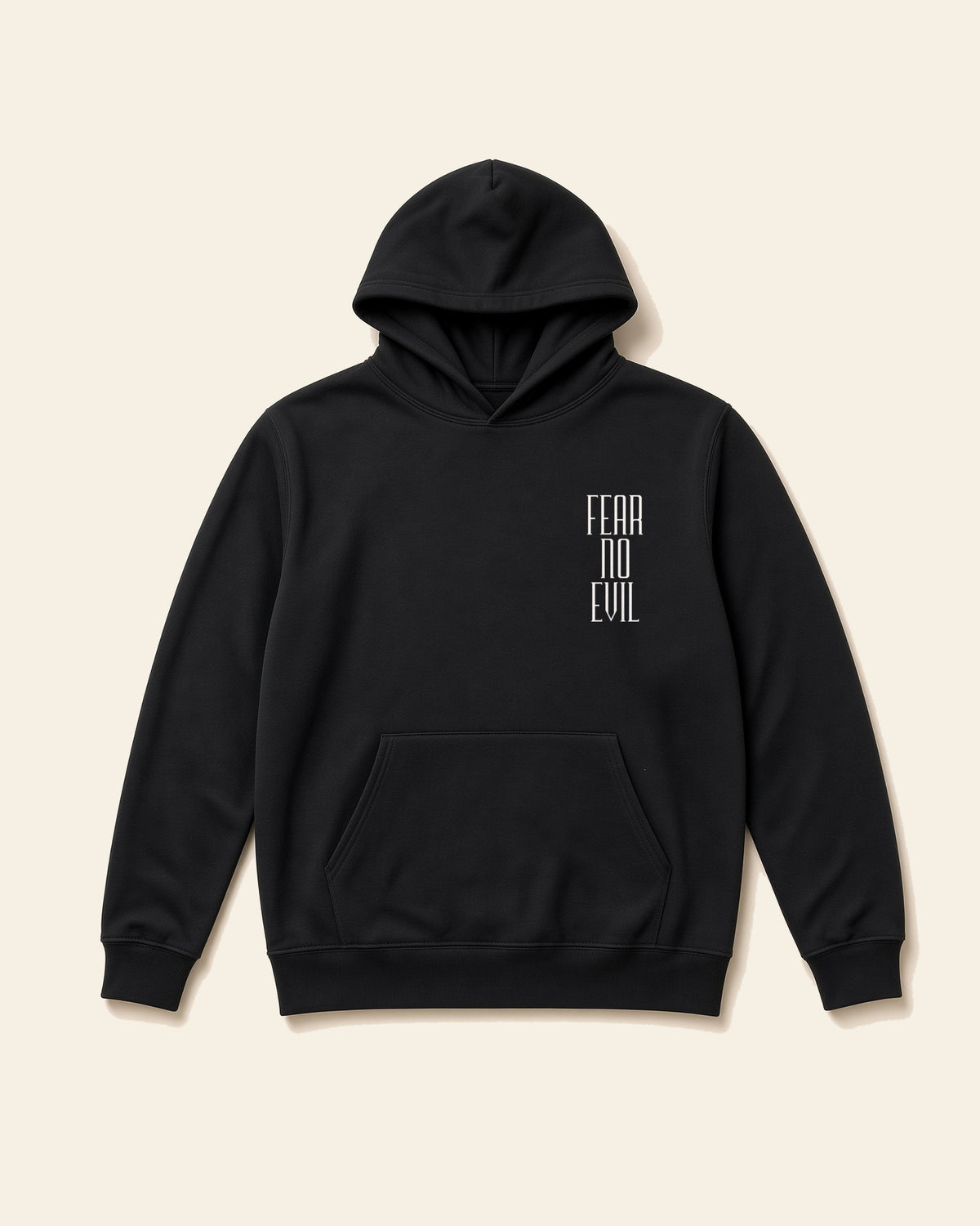 Fear No Evil - Adult Heavyweight Fleece Hoodie, black, front