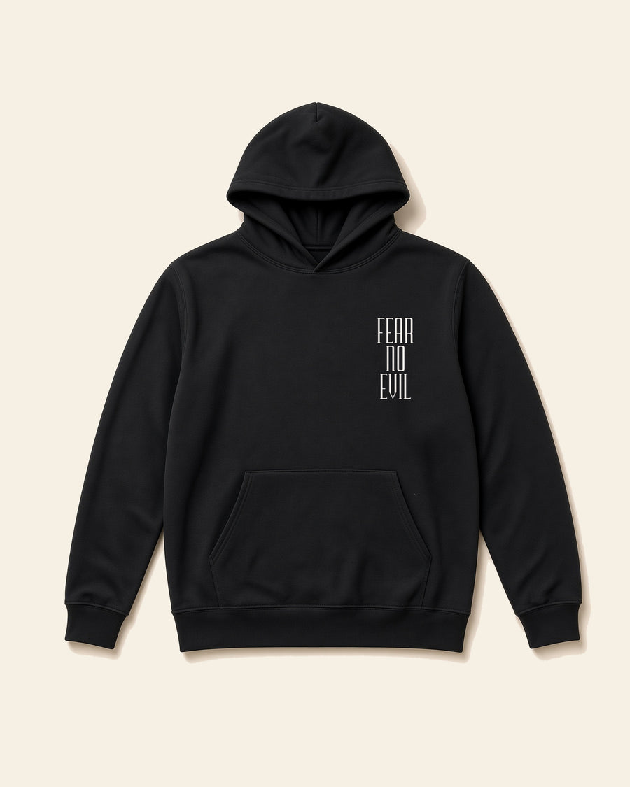 Fear No Evil - Adult Heavyweight Fleece Hoodie, black, front