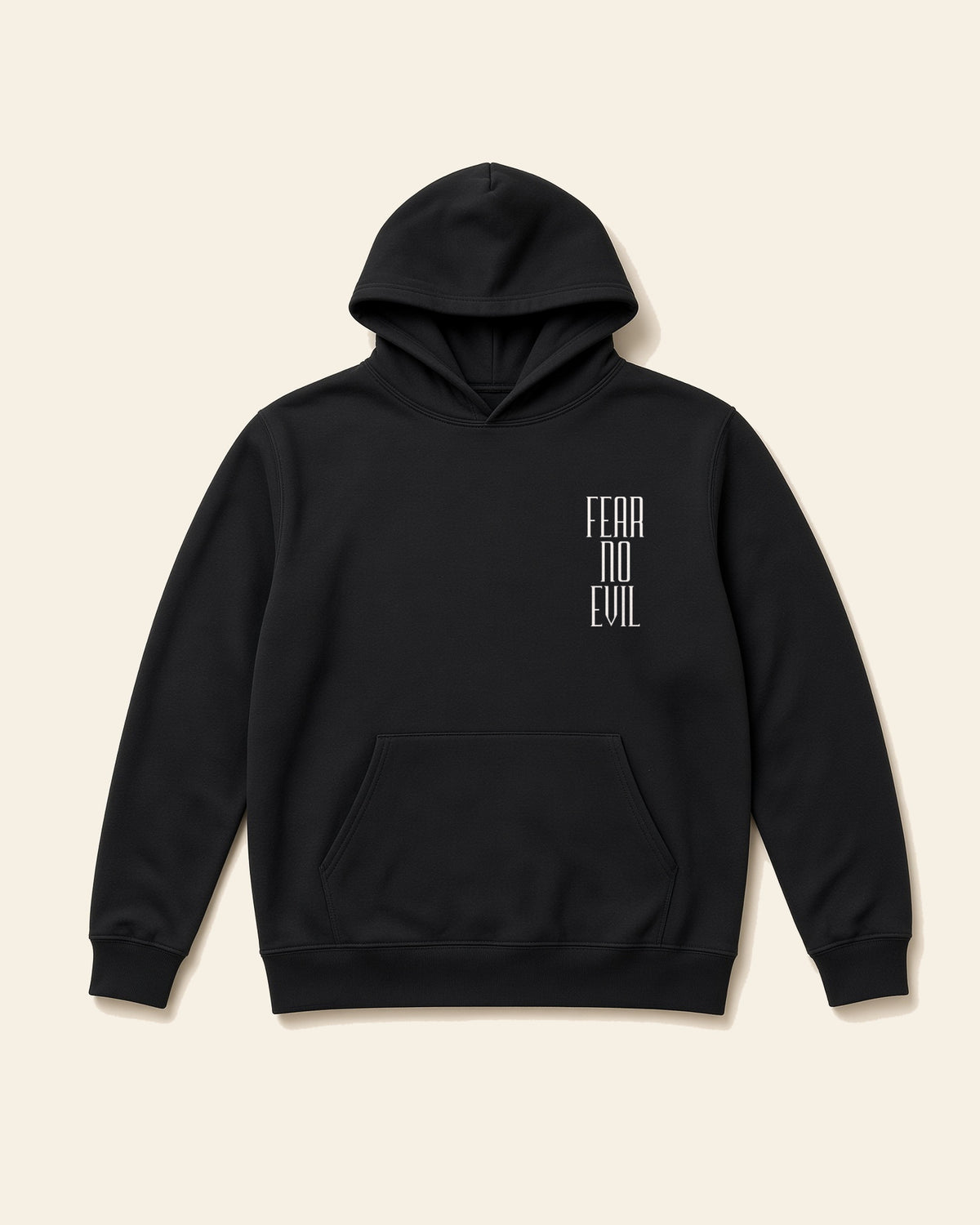 Fear No Evil - Adult Fleece Hoodie, black, front