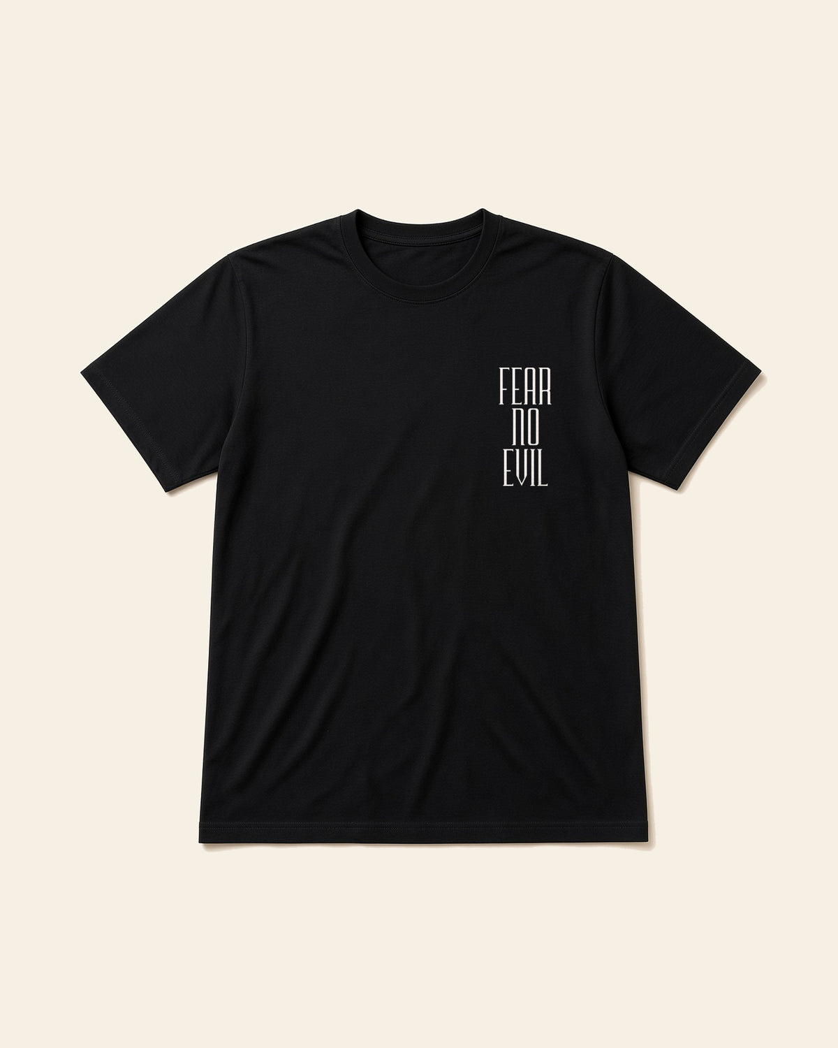 Fear No Evil - Adult Organic Bamboo Tee, black, front