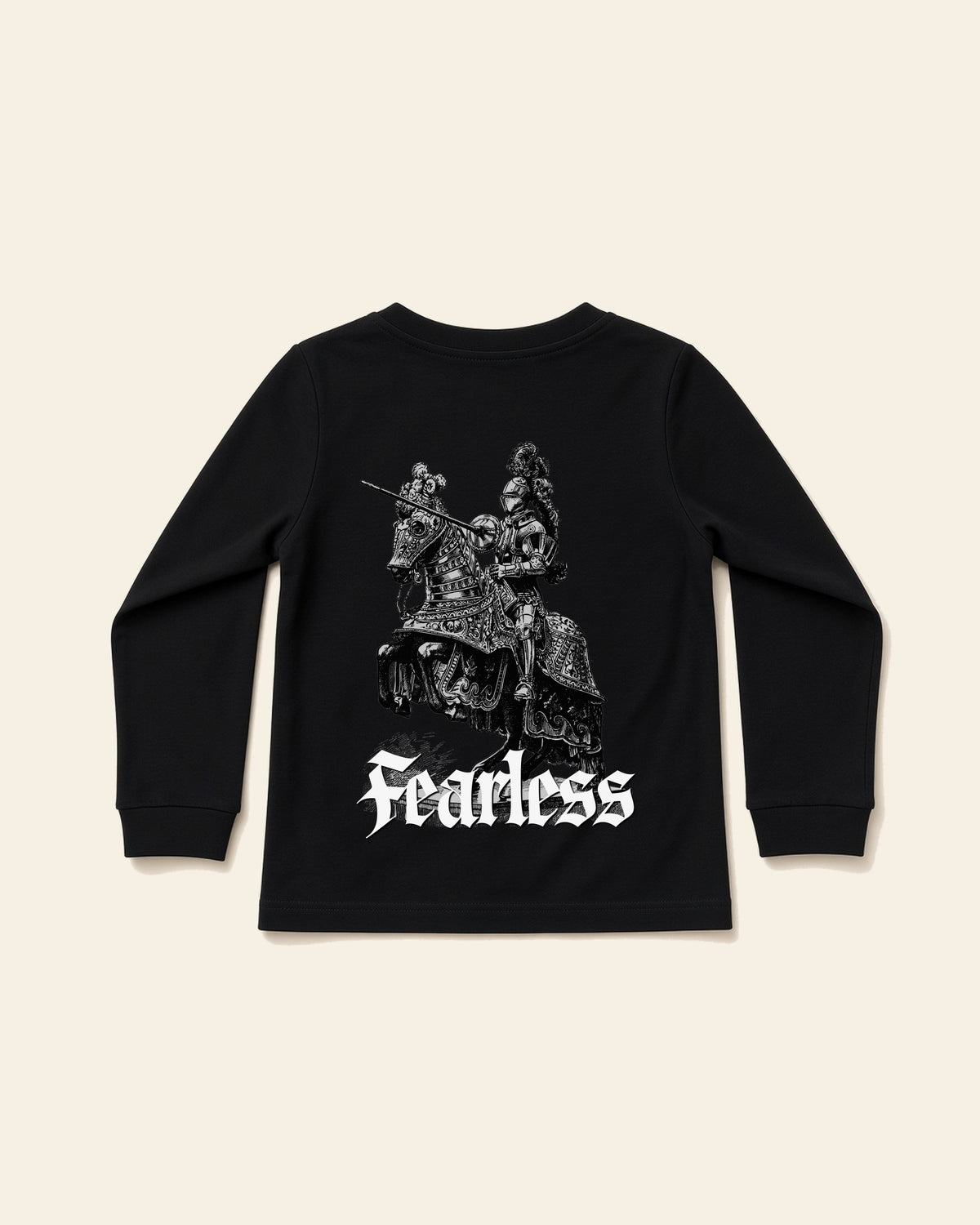 Fearless - Toddler Long Sleeve Tee, black, back