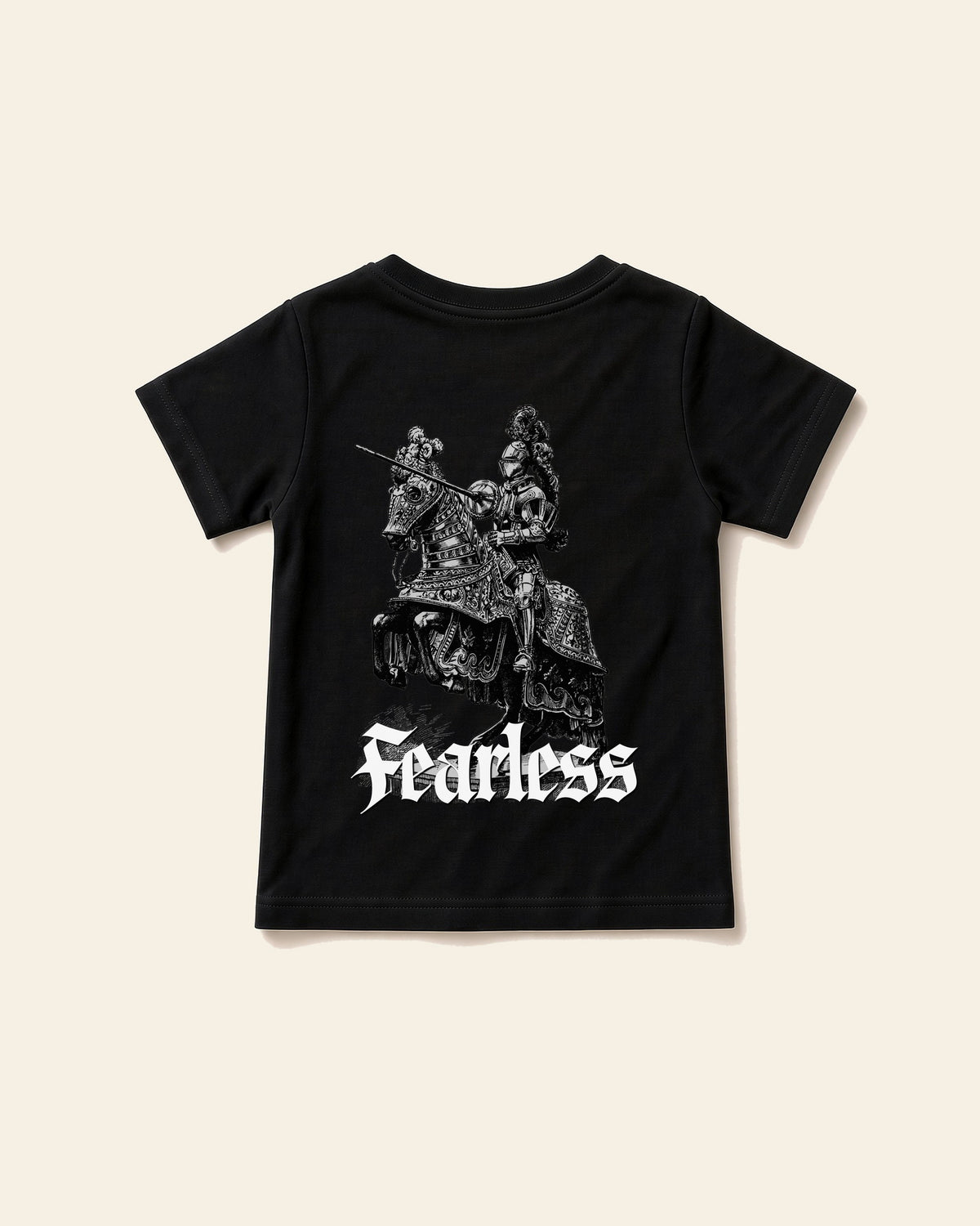 Fearless - Toddler Organic Cotton Tee, black, back