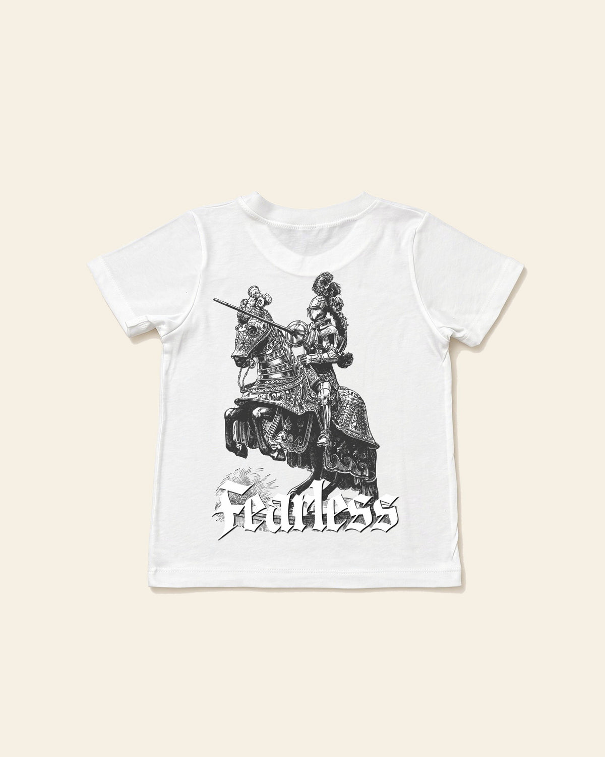 Fearless - Toddler Organic Cotton Tee, white, back