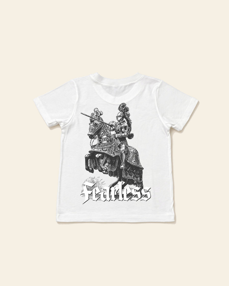 Fearless - Toddler Organic Cotton Tee, white, back