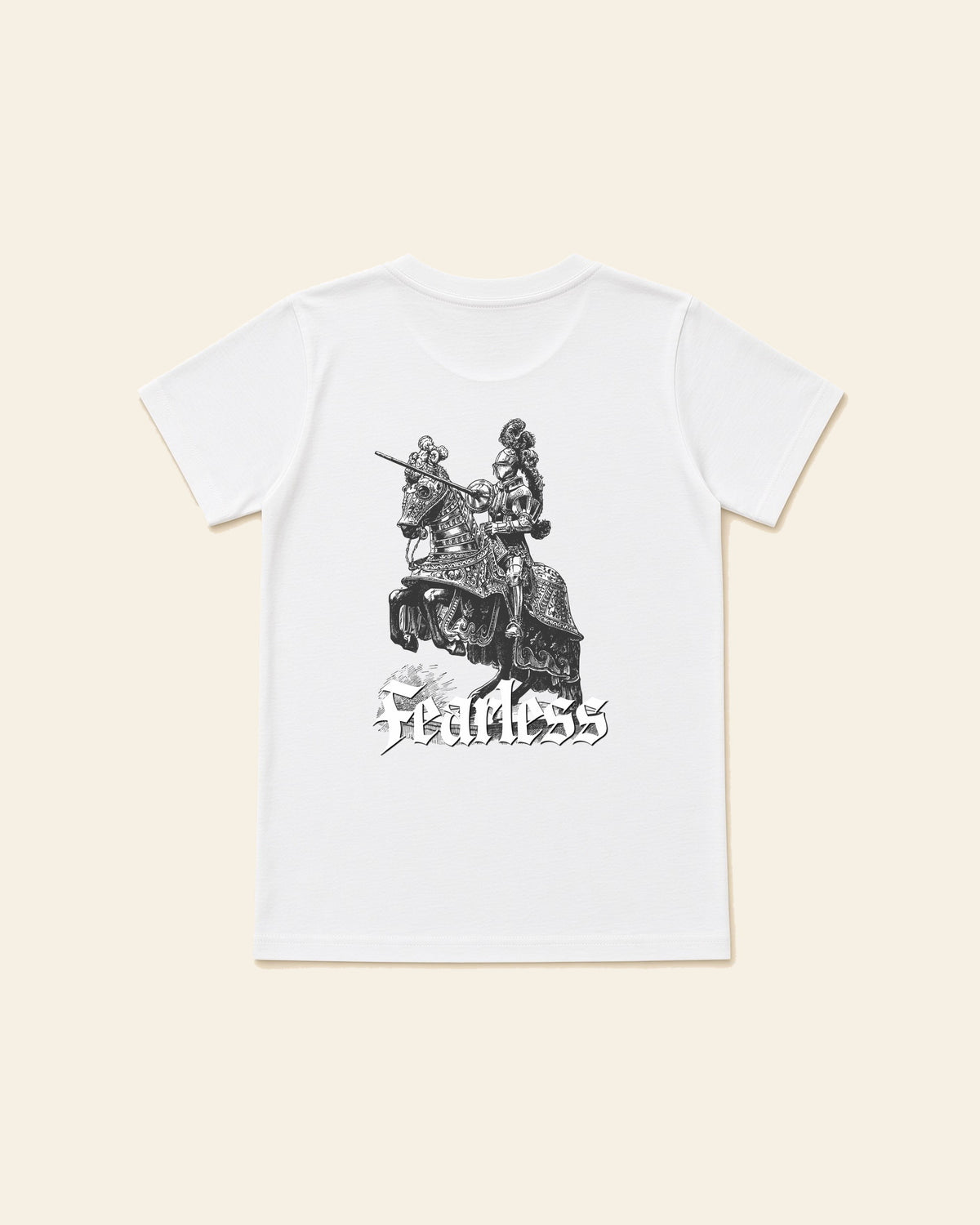 Fearless - Youth Classic Cotton Tee, white, back