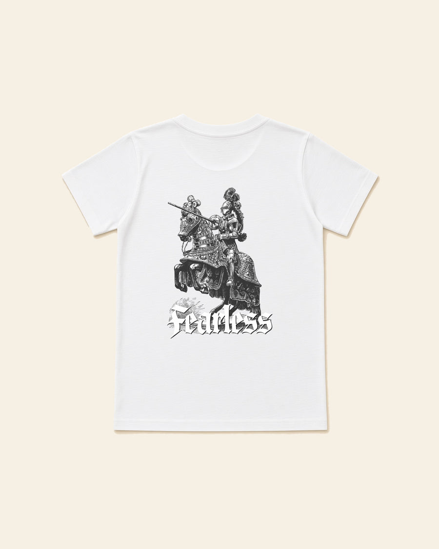 Fearless - Youth Classic Cotton Tee, white, back