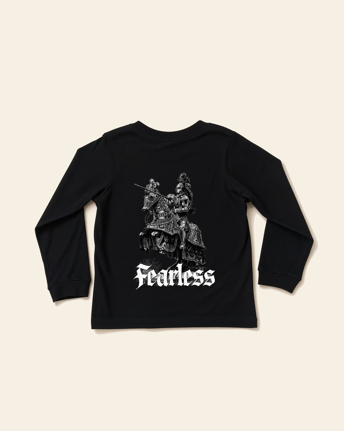 Fearless - Youth Long Sleeve Tee, black, back