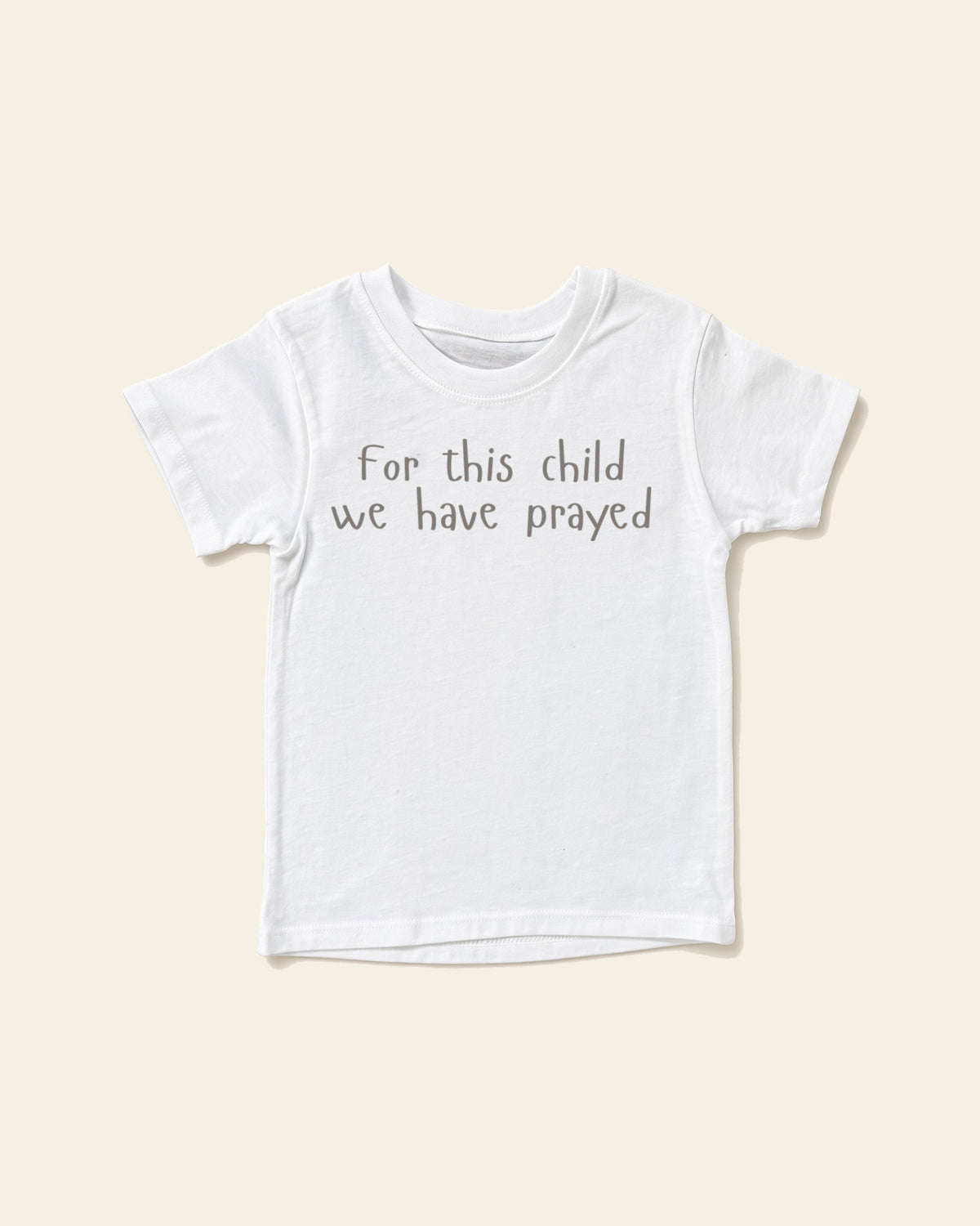 For This Child I Have Prayed Stone - Baby Organic Cotton Tee, white, front