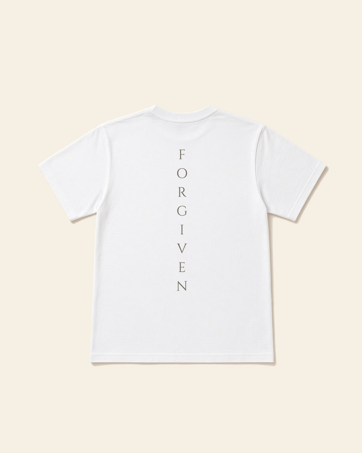 Forgiven - Adult Heavyweight Cotton Tee, white, back