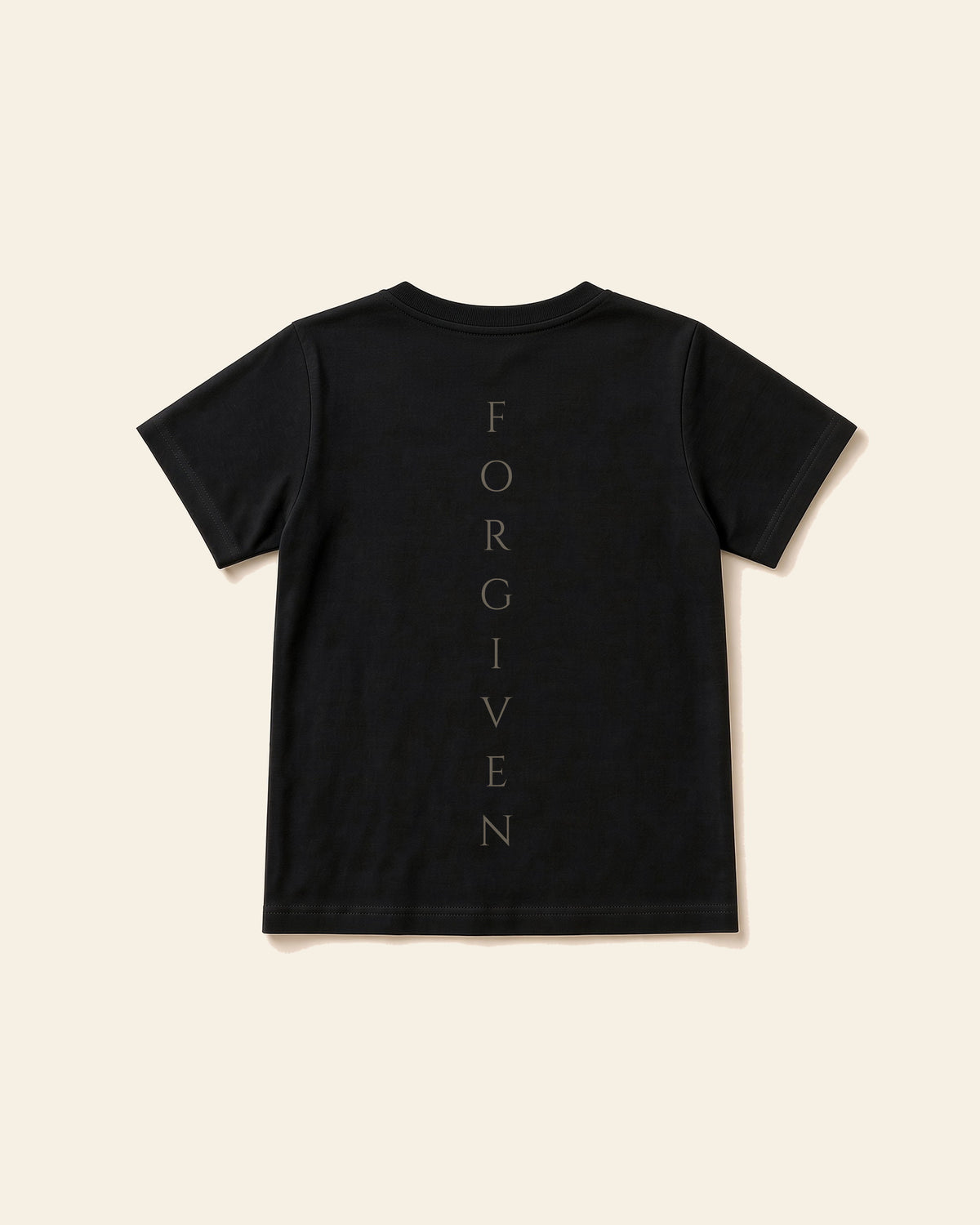 Forgiven - Youth Everyday Cotton Tee, black, back