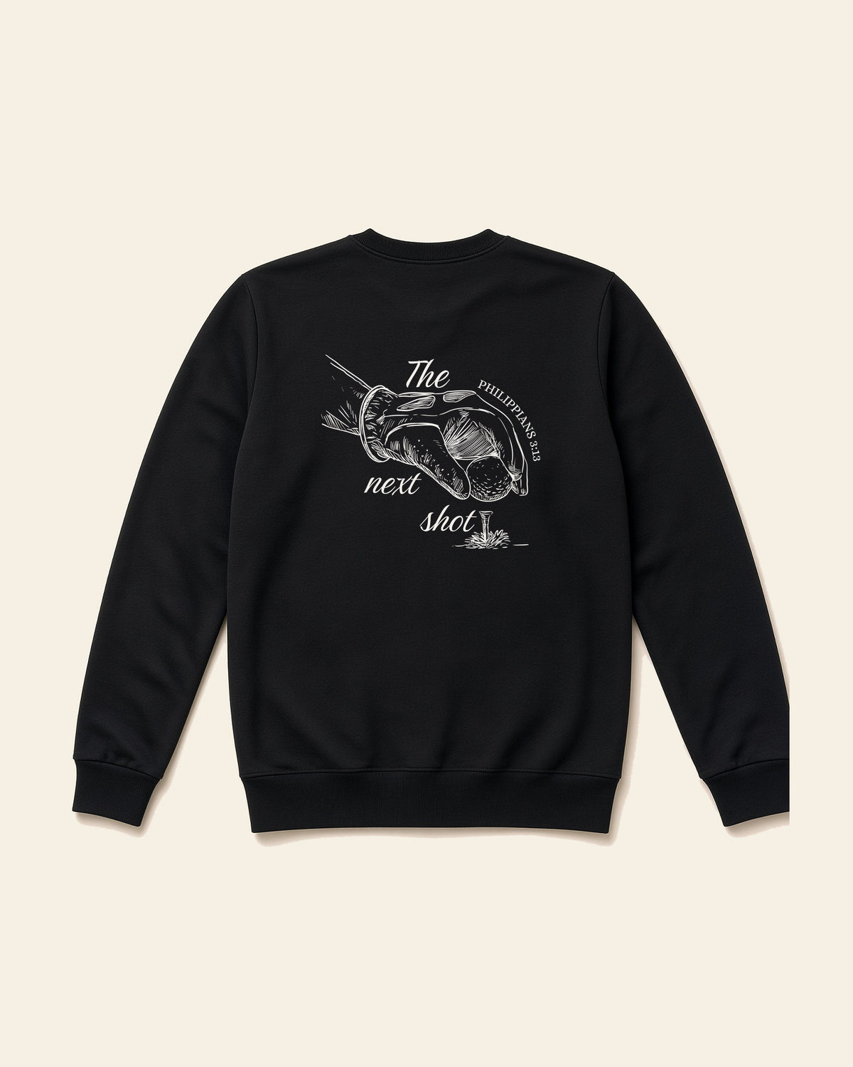 Forward Focus - Adult Fleece Crewneck, black, back