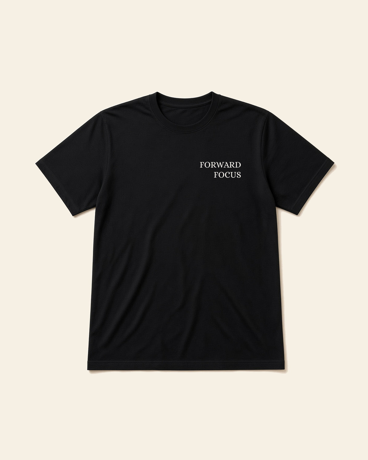 Forward Focus - Adult Organic Bamboo Tee, black, front