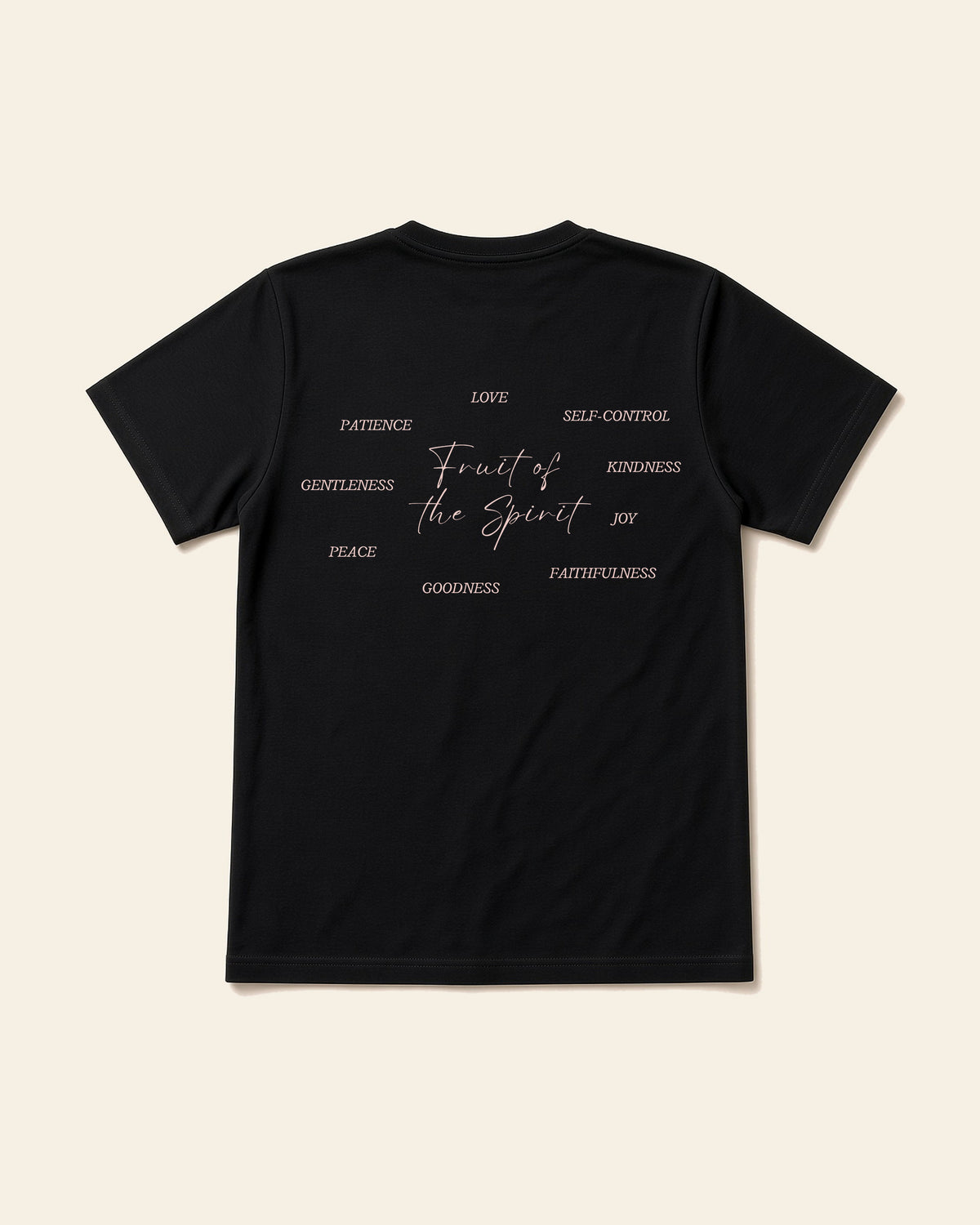 Fruit of the Spirit - Adult Organic Bamboo Tee, black, back