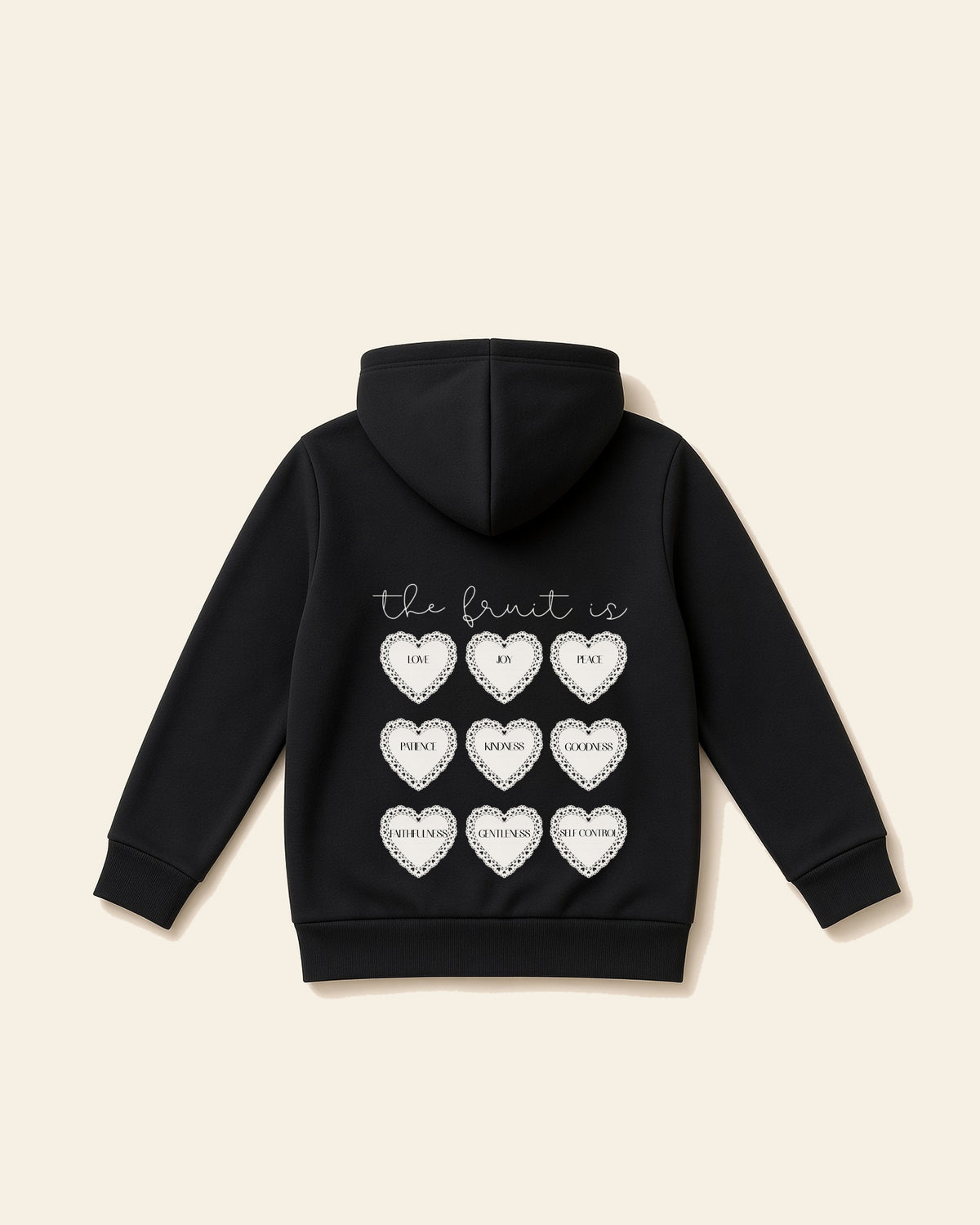 Fruit of the Spirit - Toddler Fleece Hoodie, black, back