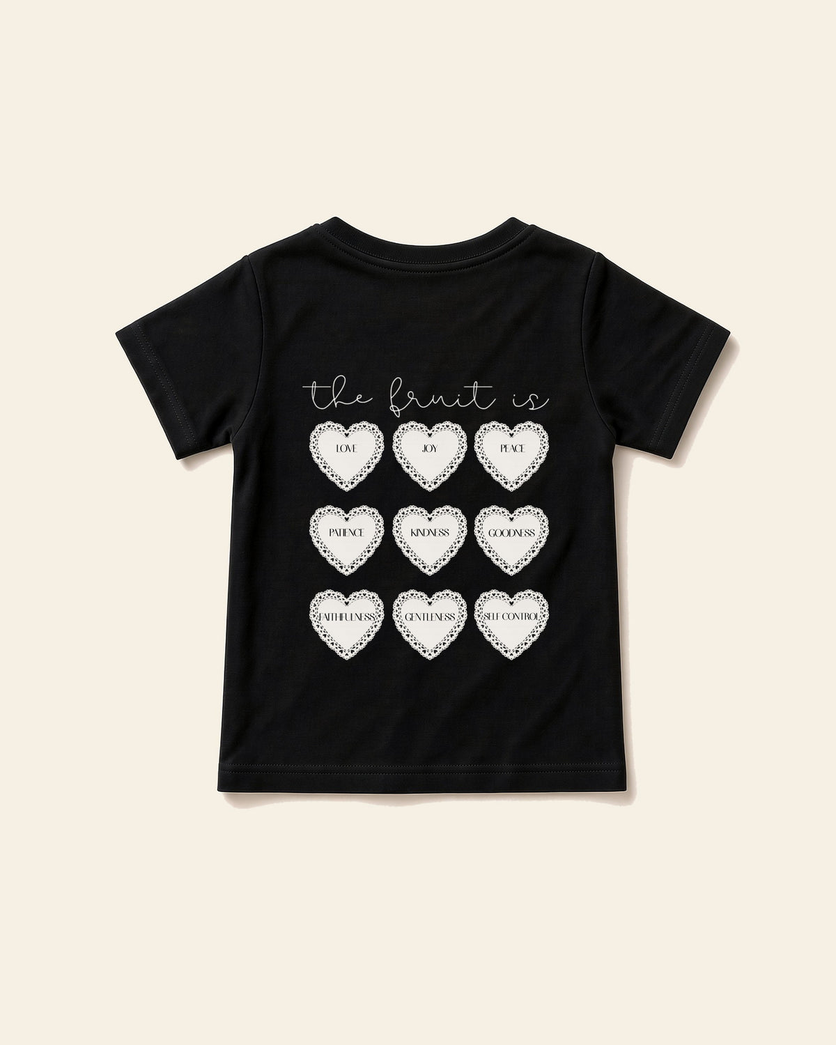 Fruit of the Spirit - Toddler Organic Cotton Tee, black, back