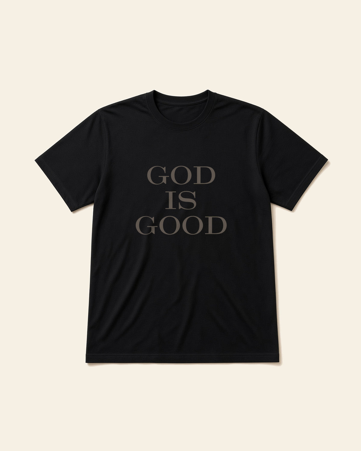 God Is Good All The Time - Adult Organic Bamboo Tee, black, front