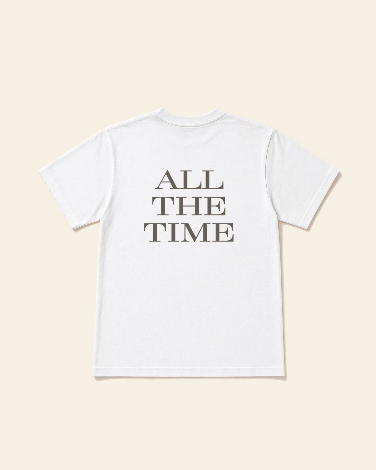 God Is Good All The Time - Adult Everyday Cotton Tee, white, back