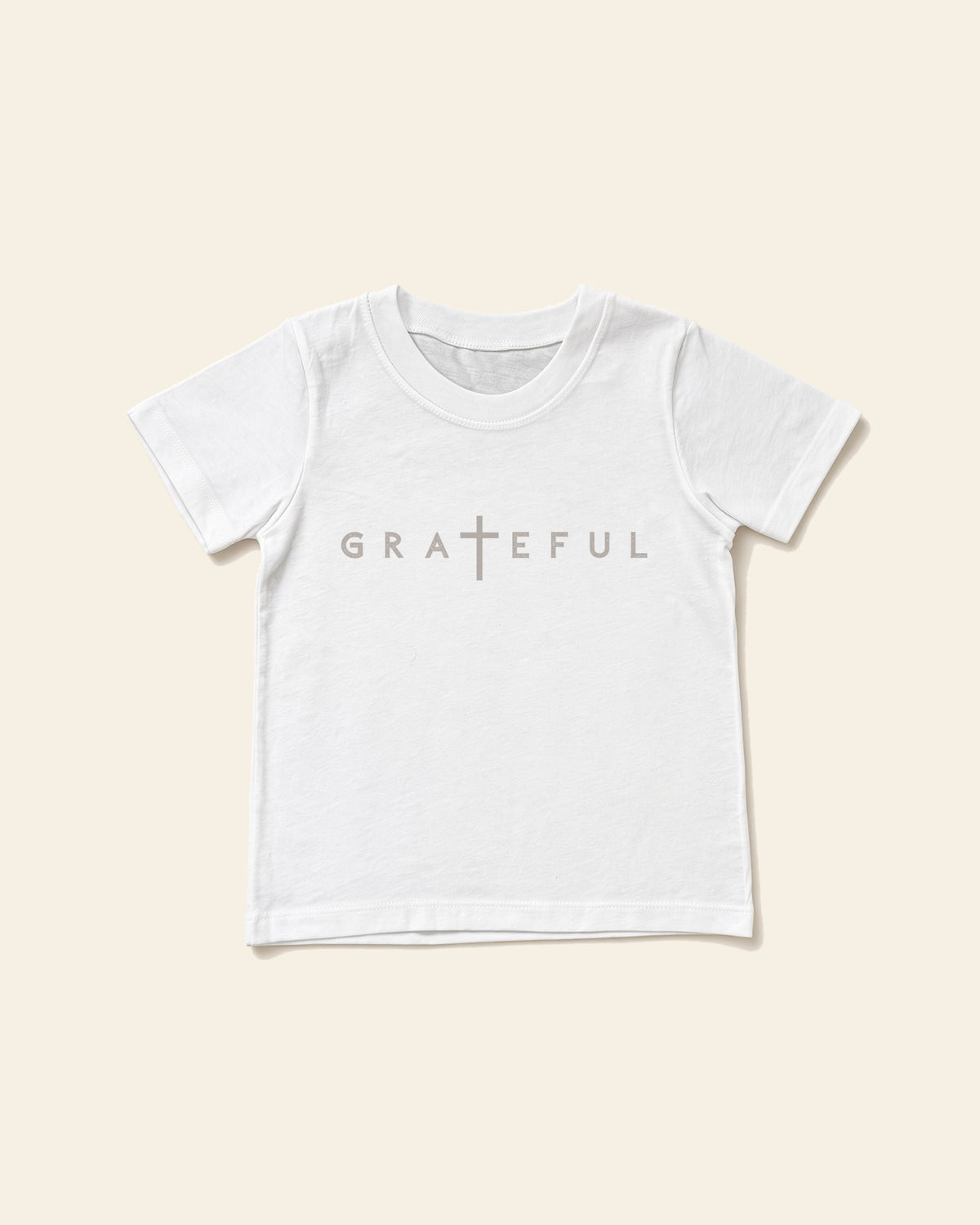 Grateful - Toddler Organic Cotton Tee, white, front