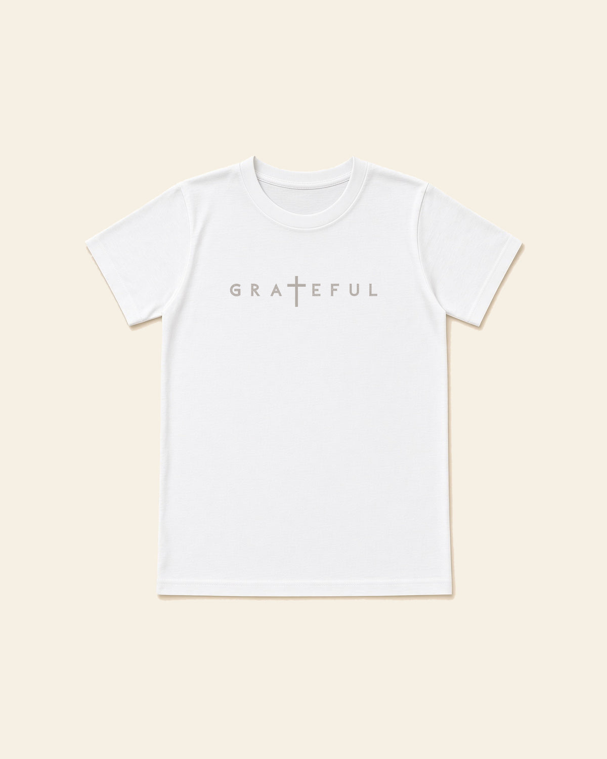 Grateful - Youth Classic Cotton Tee, white, front
