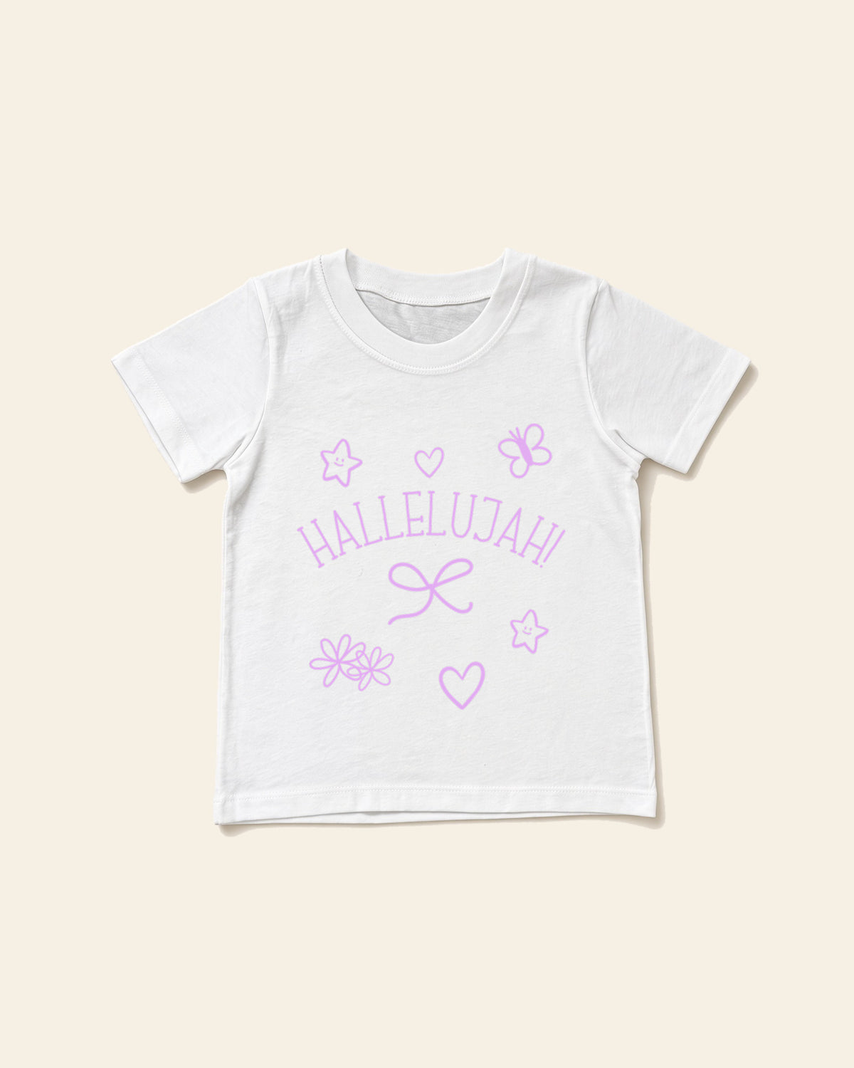 Hallelujah - Toddler Organic Cotton Tee, white, front