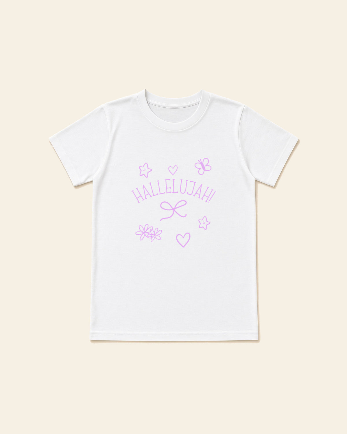 Hallelujah - Youth Classic Cotton Tee, white, front