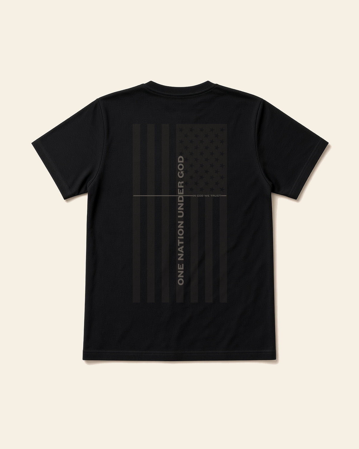 In God We Trust - Adult Organic Bamboo Tee, black, back
